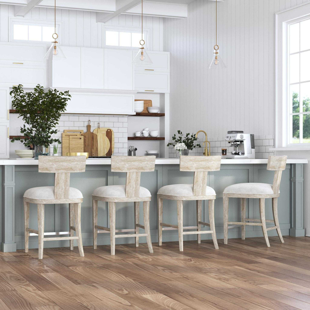 DRIS COUNTER STOOL, WHITE - Hedi's Furniture