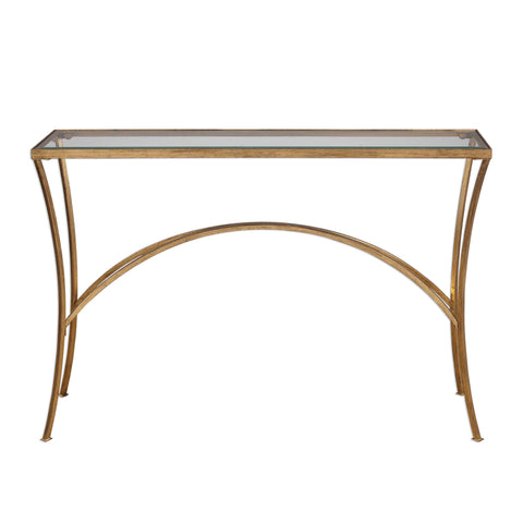 ALAYNA CONSOLE TABLE, GOLD - Hedi's Furniture