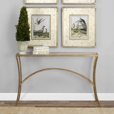 ALAYNA CONSOLE TABLE, GOLD - Hedi's Furniture