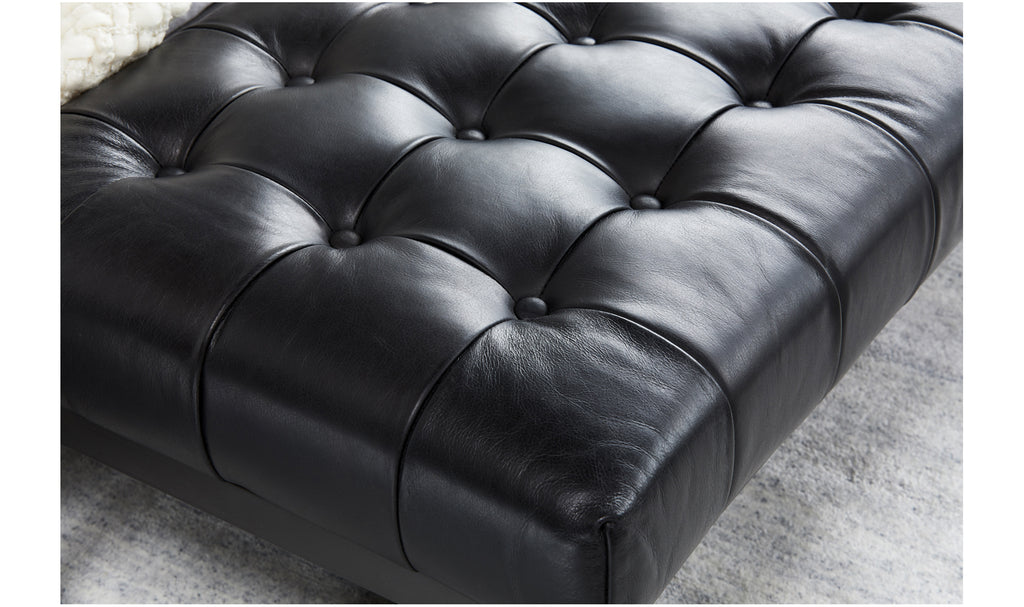 Wyatt Leather Bench - Hedi's Furniture
