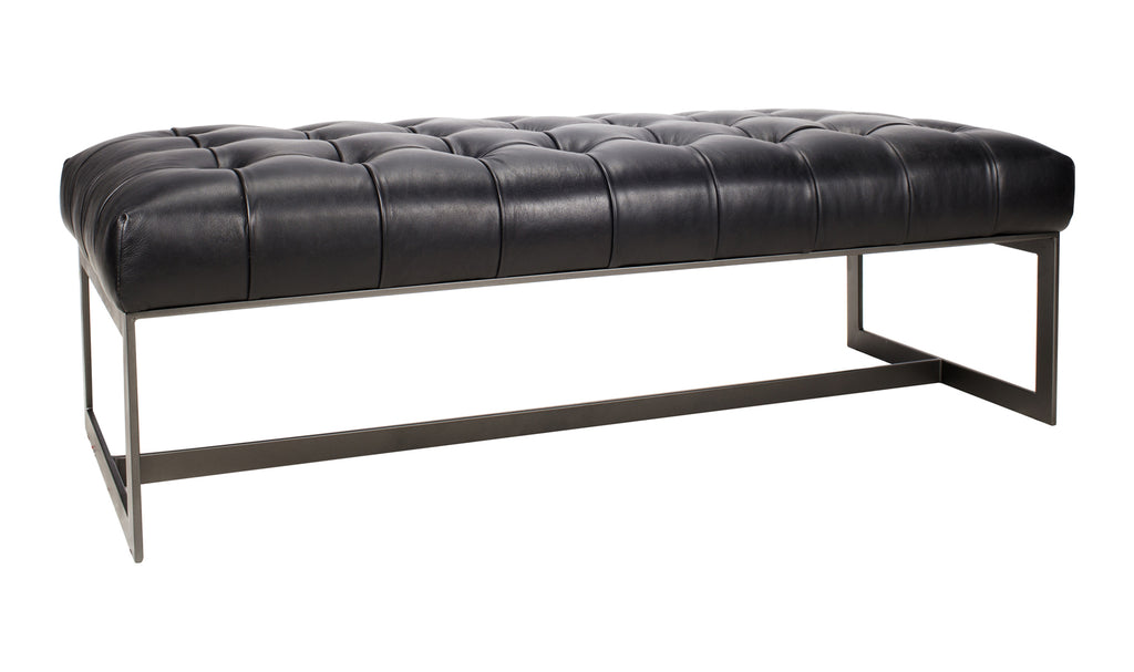 Wyatt Leather Bench - Hedi's Furniture