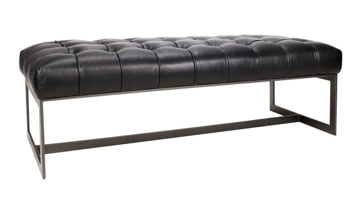 Wyatt Leather Bench - Hedi's Furniture