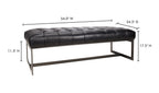 Wyatt Leather Bench - Hedi's Furniture