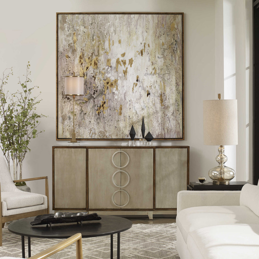 Golden Raindrops Hand Painted Canvas - Hedi's Furniture