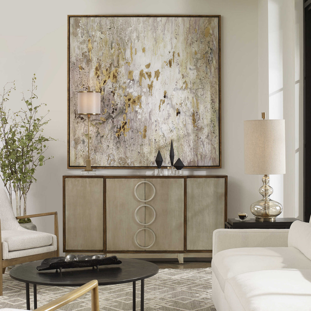 Golden Raindrops Hand Painted Canvas - Hedi's Furniture
