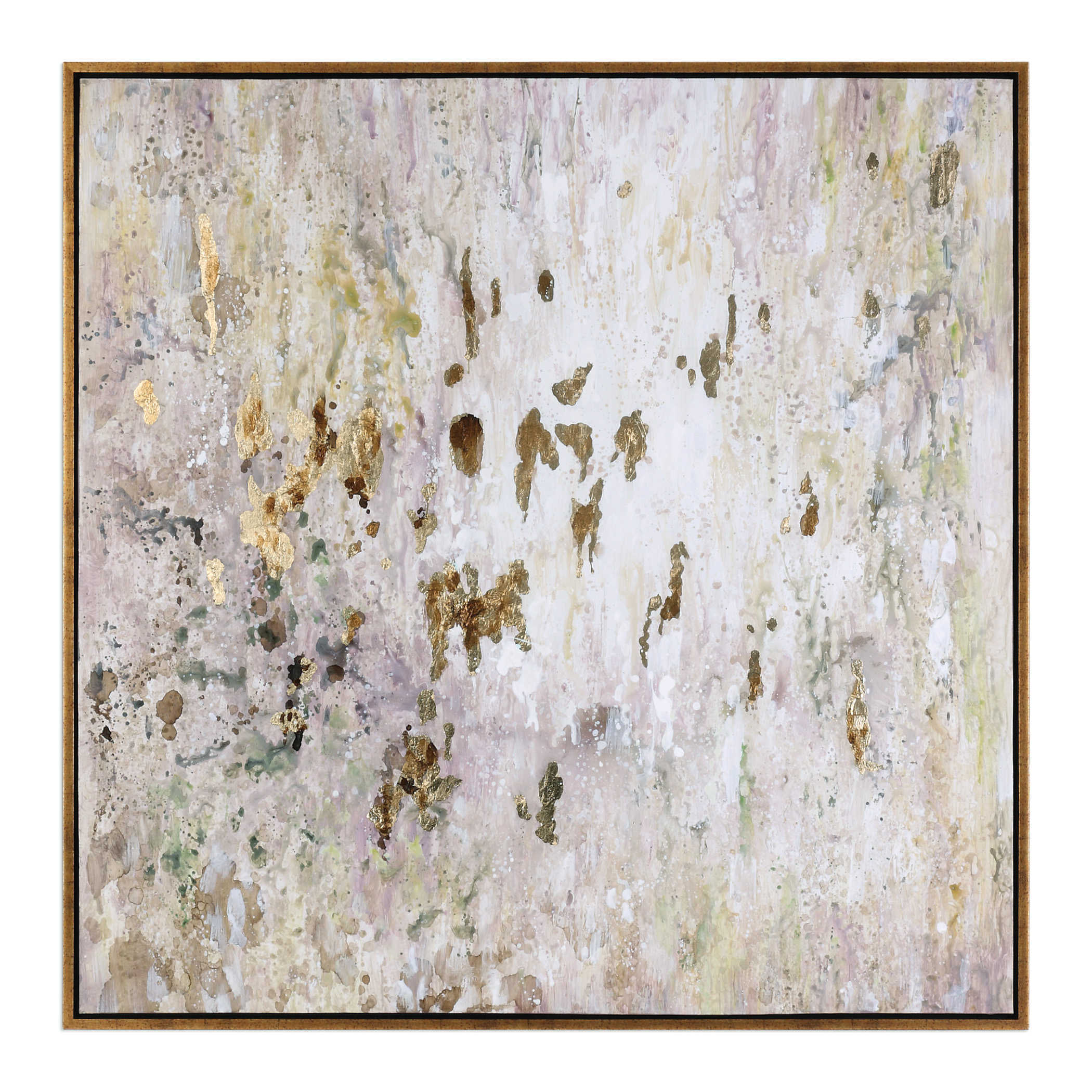 Golden Raindrops Hand Painted Canvas - Hedi's Furniture