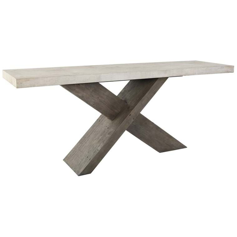 DURANT RECLAIMED PINE 72" CONSOLE TABLE DISTRESSED GRAY/WEATHERED CHALK - Hedi's Furniture