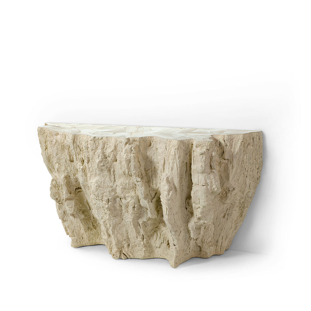Camilla Fossilized Clam Console - Hedi's Furniture