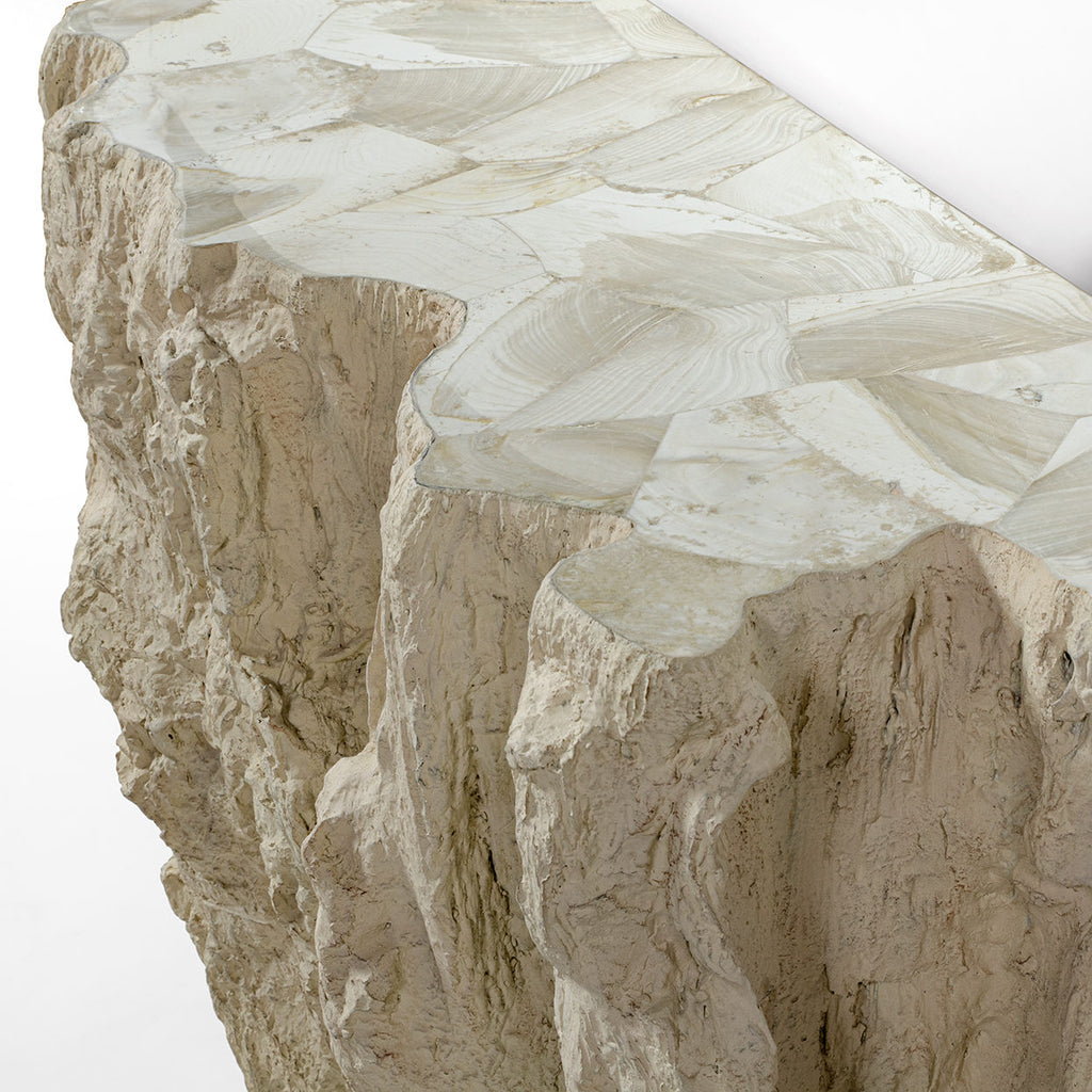 Camilla Fossilized Clam Console - Hedi's Furniture