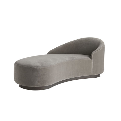 TURNER CHAISE SHARKSKIN VELVET GREY ASH, LEFT ARM - Hedi's Furniture