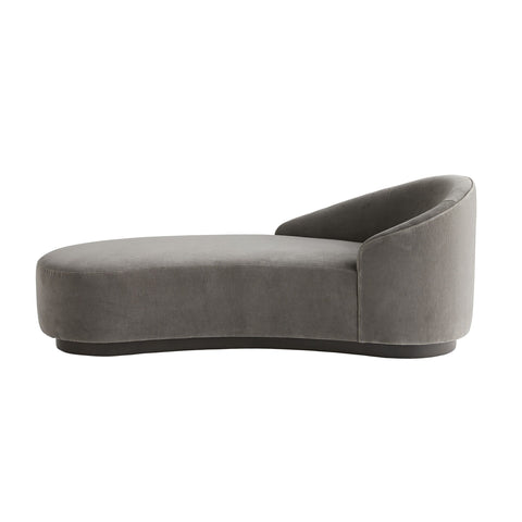 TURNER CHAISE SHARKSKIN VELVET GREY ASH, LEFT ARM - Hedi's Furniture