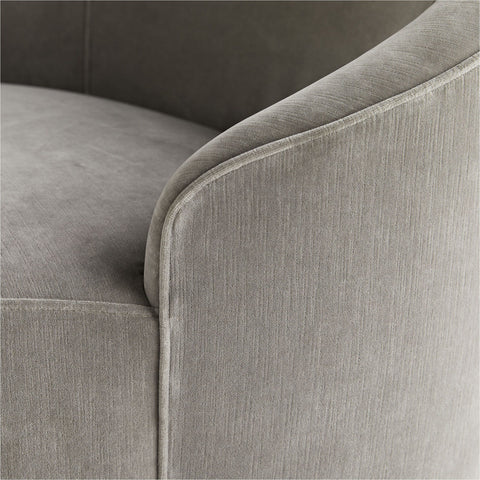 TURNER CHAISE SHARKSKIN VELVET GREY ASH, LEFT ARM - Hedi's Furniture