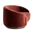 Turner Small Sofa in Paprika Velvet Upholstery - Hedi's Furniture