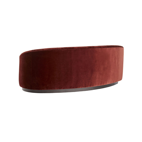 Turner Small Sofa in Paprika Velvet Upholstery - Hedi's Furniture