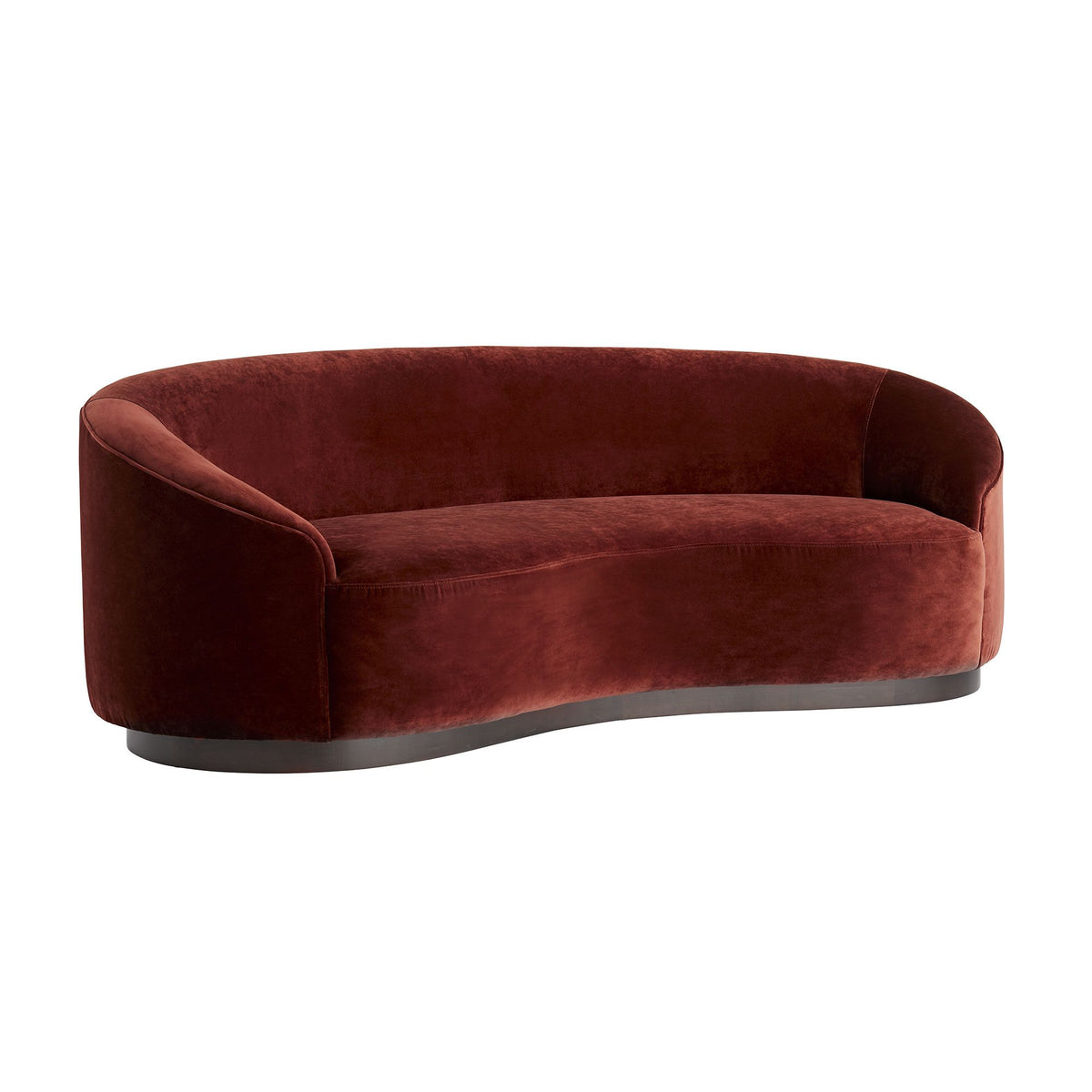 Turner Small Sofa in Paprika Velvet Upholstery - Hedi's Furniture
