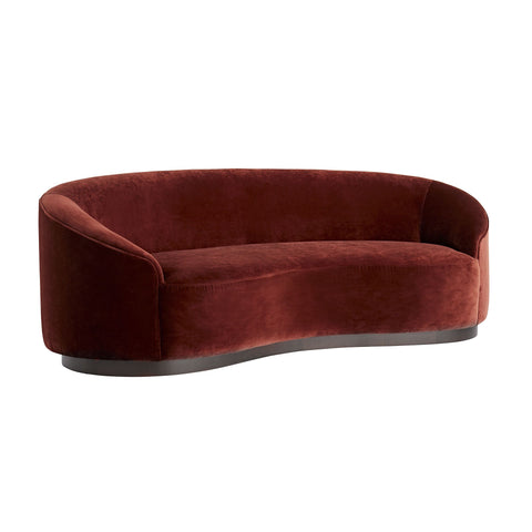 Turner Small Sofa in Paprika Velvet Upholstery - Hedi's Furniture