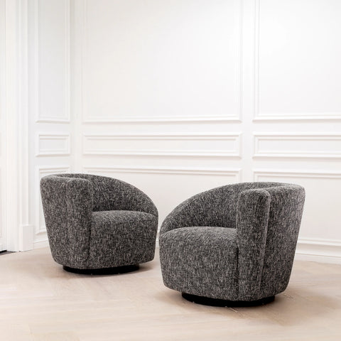 Colin Swivel chair/Gray Left - Hedi's Furniture