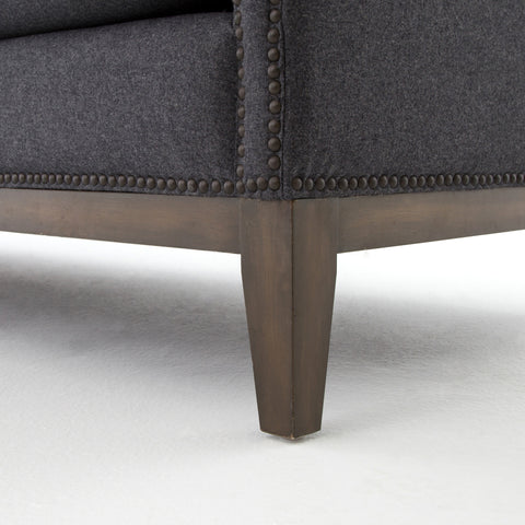 Mercury Double Chaise-Charcoal Felt - Hedi's Furniture