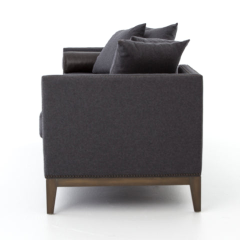 Mercury Double Chaise-Charcoal Felt - Hedi's Furniture