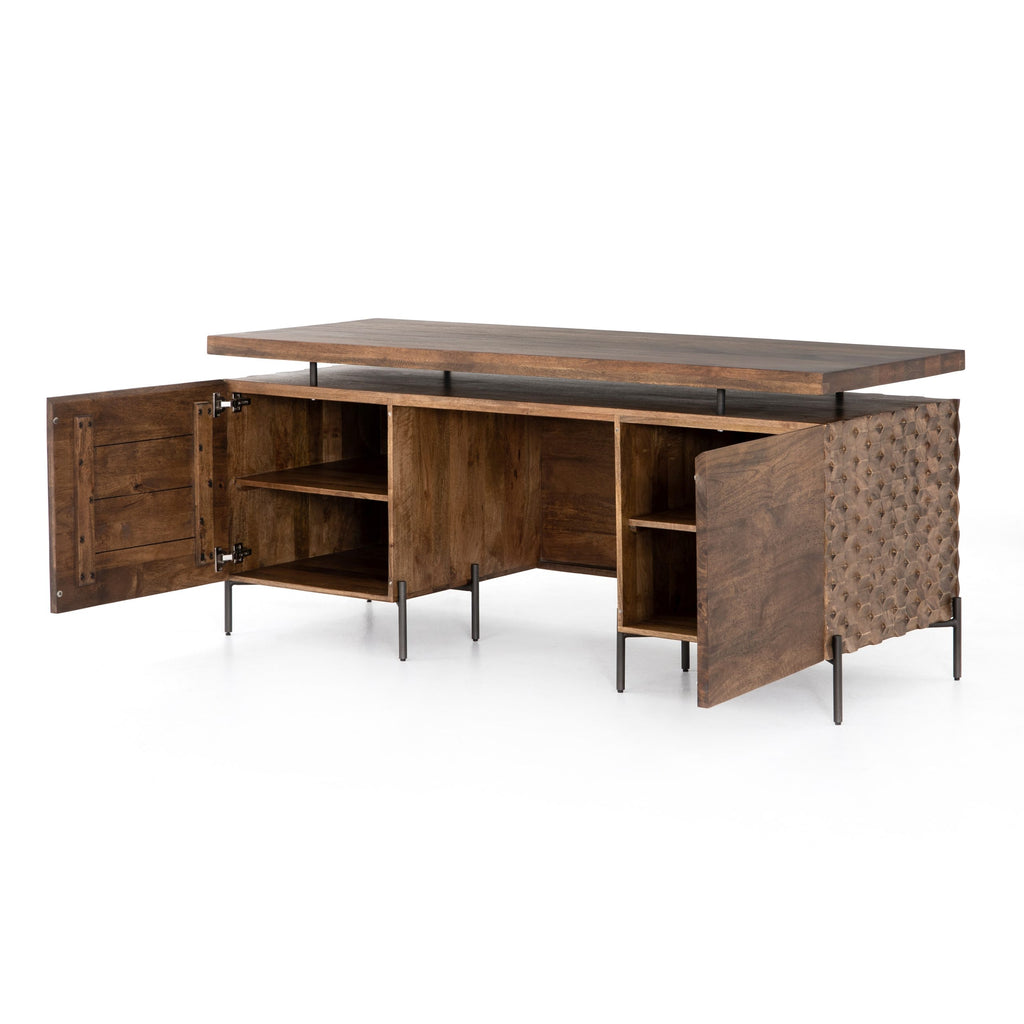 RAFFAEL DESK-ANTIQUE BROWN - Hedi's Furniture