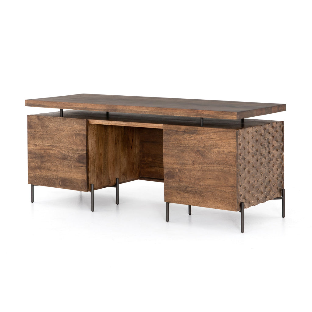 RAFFAEL DESK-ANTIQUE BROWN - Hedi's Furniture