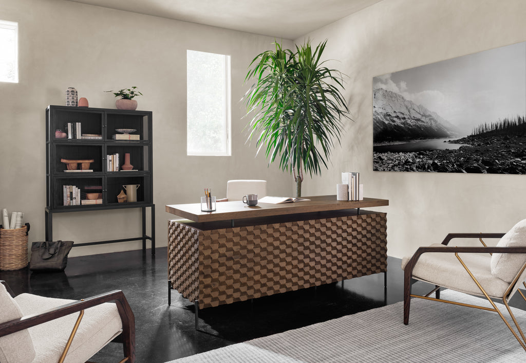 RAFFAEL DESK-ANTIQUE BROWN - Hedi's Furniture