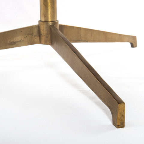 Helen round coffee table raw brass - Hedi's Furniture