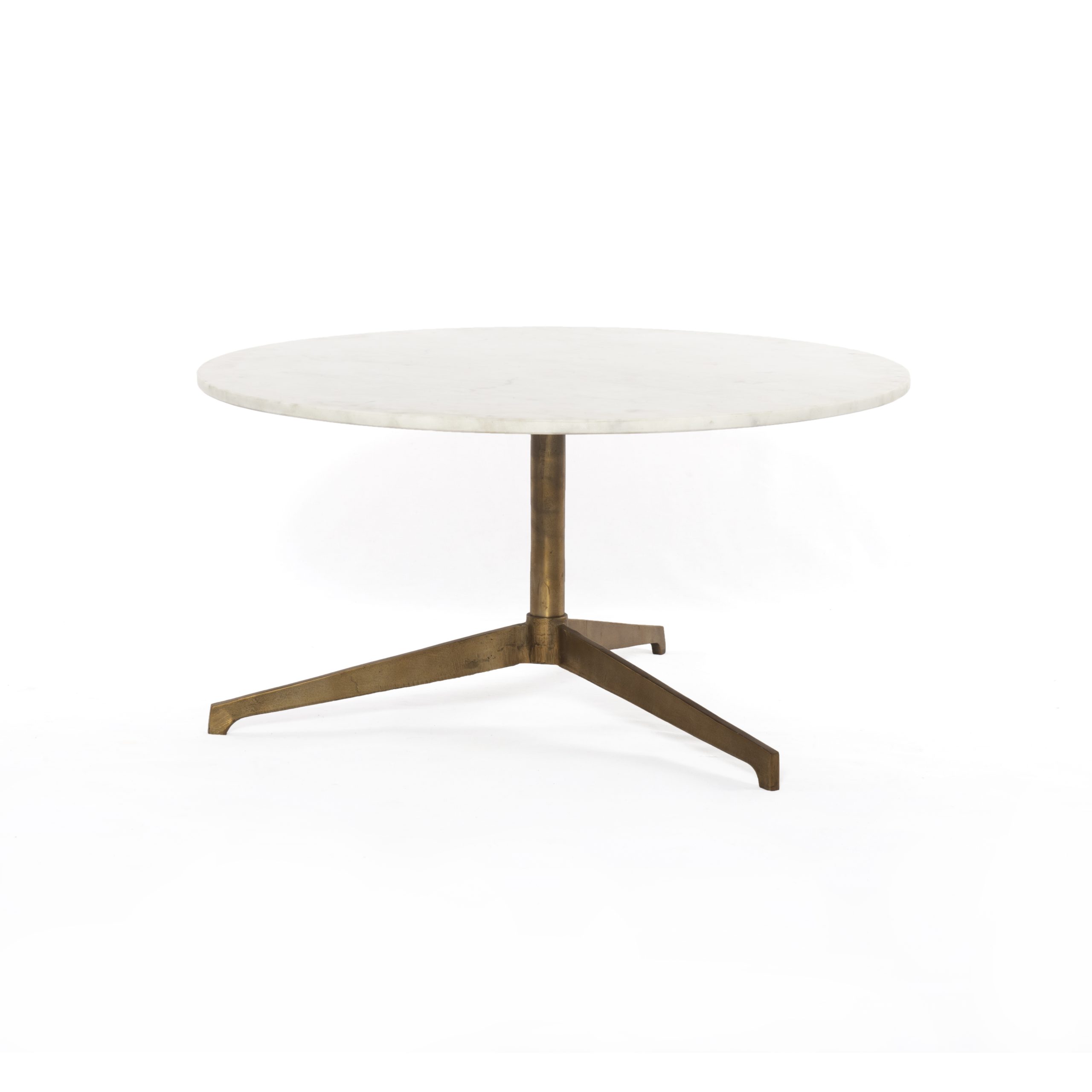 Helen round coffee table raw brass - Hedi's Furniture